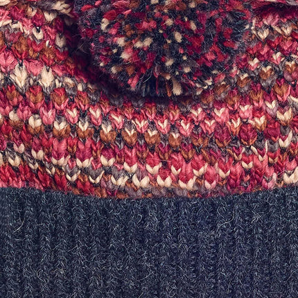 Alpaca Beanie Hat - Speckle - Ruby