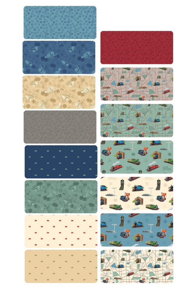 15 Fat Quarters - Assorted Thomas & Friends 80th Anniversary Fat Quarter Bundle