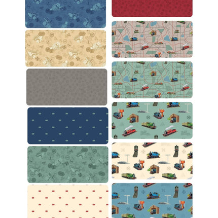Assorted Thomas & Friends 80th Anniversary Cotton 15 Yard Flat Fold Bundle