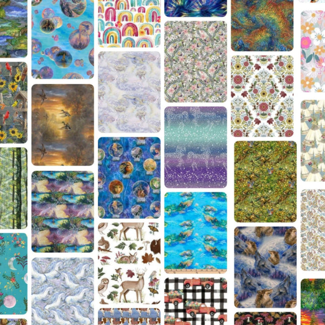 Assorted 3 Wishes Cotton Fabric Flat Fold Assortment 20 Yard Bundle
