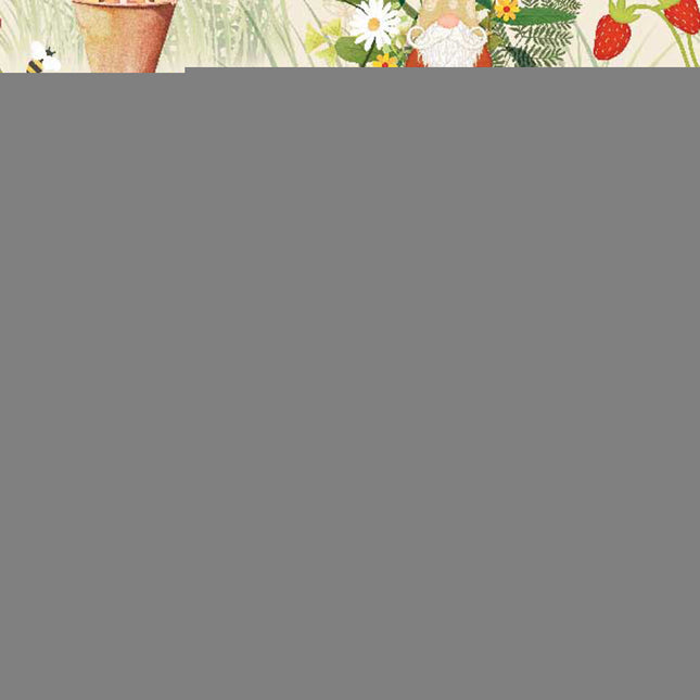 Garden Gnomes Cotton Fabric