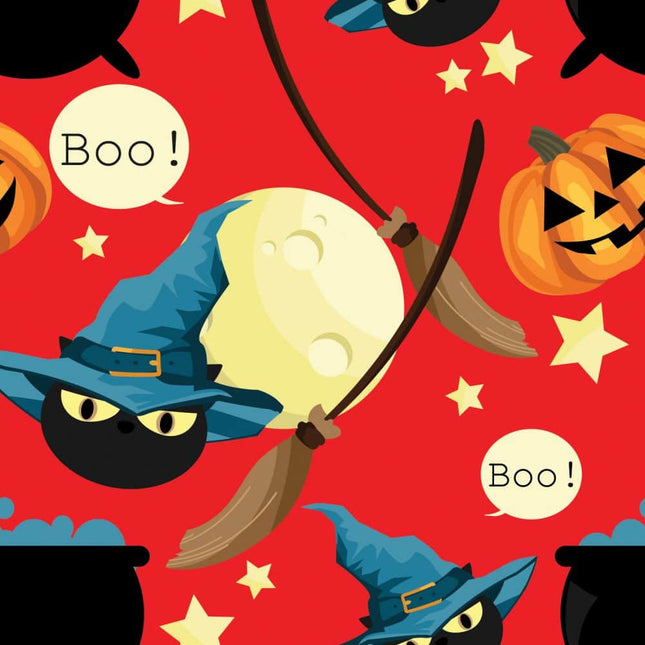 Spook-Tacular Allover - Orange Cotton Fabric