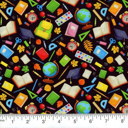 School Time Cotton Fabric