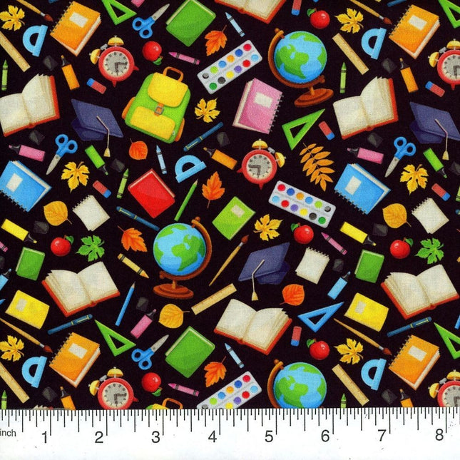 School Time Cotton Fabric
