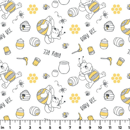 Disney Winnie the Pooh Baby Bee Cotton Fabric