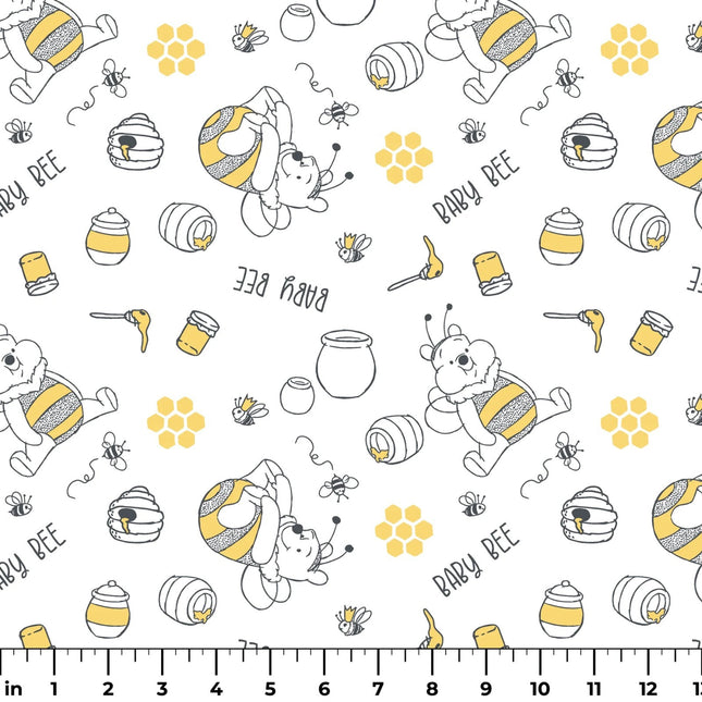 Disney Winnie the Pooh Baby Bee Cotton Fabric