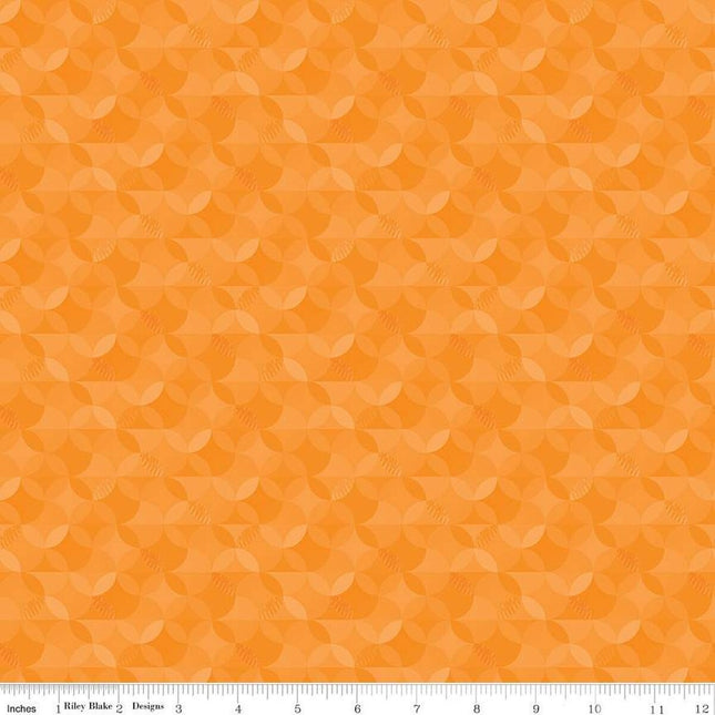 Pillowcase - New Box of Crayons Kaleidoscope Orange Cotton