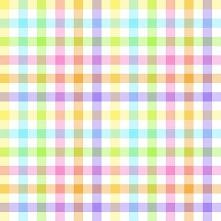 Easter Plaid w/Glitter Cotton Fabric - 3 7/8th Yards