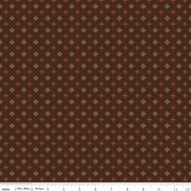 John Wayne American West Sun Brown Cotton Fabric
