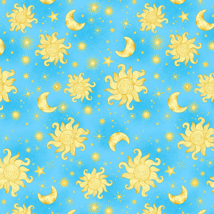 Sun Moon Flannel Fabric