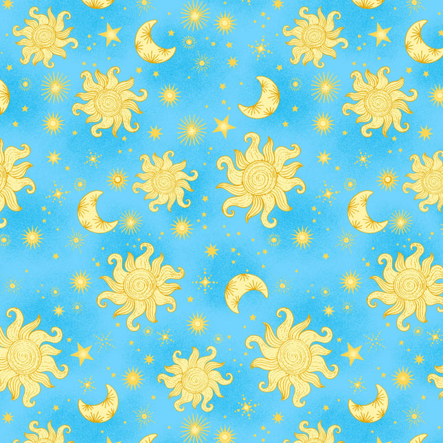Sun Moon Flannel Fabric