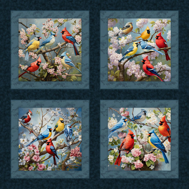 Branch Buddies Pillow Panel Cotton Fabric