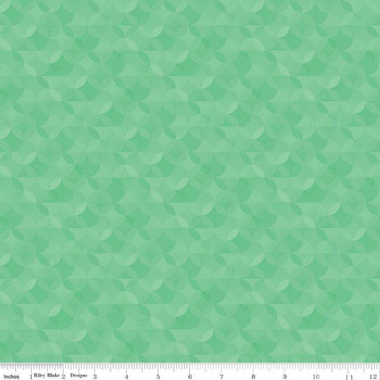 New Box of Crayons Kaleidoscope Mint Cotton Fabric
