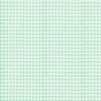 Gingham Plaid Mint Flannel Fabric