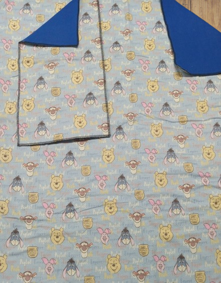 Handmade Double Layer Toddler Throw Blanket Set "Winnie the Pooh"