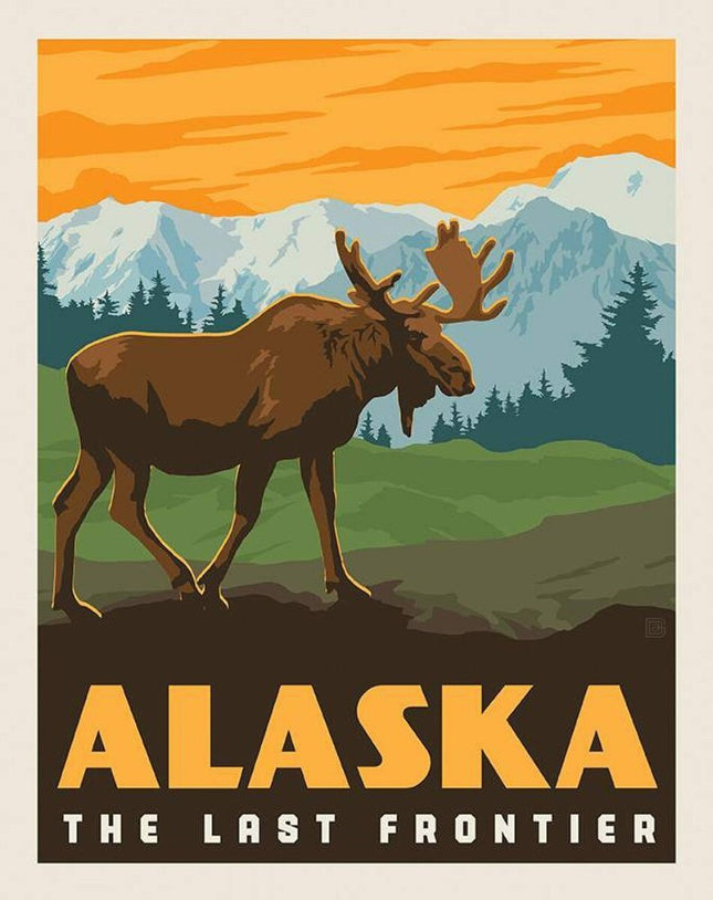 Alaska The Last Frontier Poster Panel Fabric