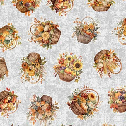 Autumn Spice Autumn Basket Cotton Fabric