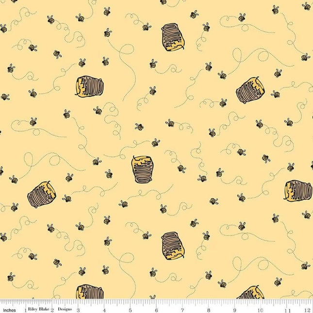 Curtain Valance - Winnie the Pooh Bees Sunshine Cotton