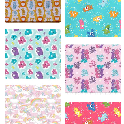 4 Fat Quarters - Assorted Care Bears Fat Quarter Bundle