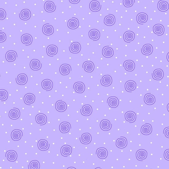 Swirls Purple Flannel Fabric