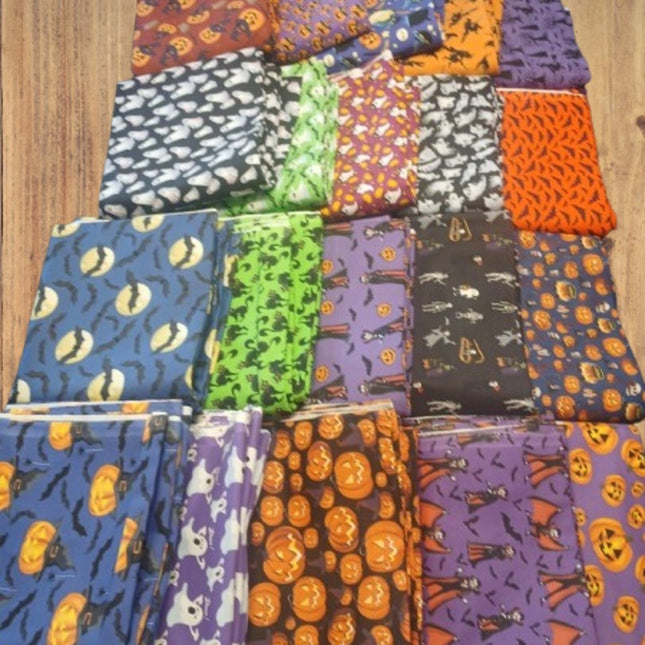10 Half Yards -Assorted Halloween #2 Fat Half Yard Bundle