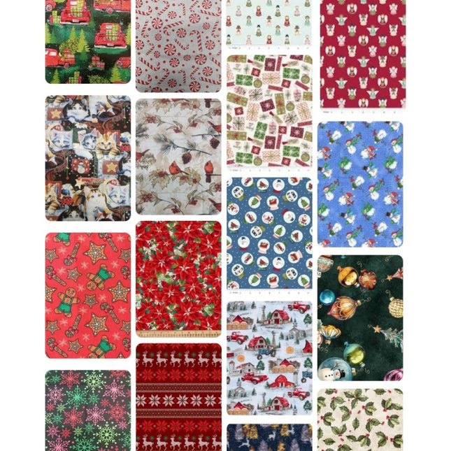 Assorted Christmas Fabric - 1 lb Scrap Bundle
