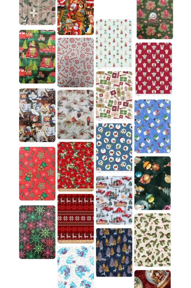 Assorted Christmas Fabric - 1 lb Scrap Bundle