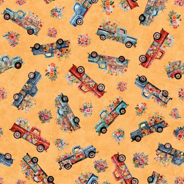 Pillowcase - Heartland Truck Toss Apricot Cotton