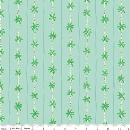 Forever Neverland Palm Stripe Songbird Cotton Fabric