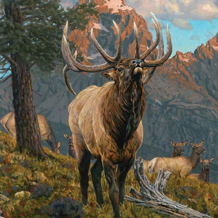 Majestic in Nature Grand Elk Cotton Panel Fabric