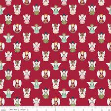 Christmas Village Angels Cotton Fabric