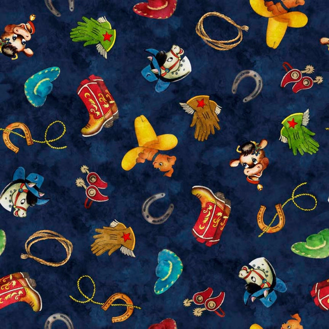 Handmade Placemat Or Table Runner Cowboy Up Retro Cowboy Stuff Navy