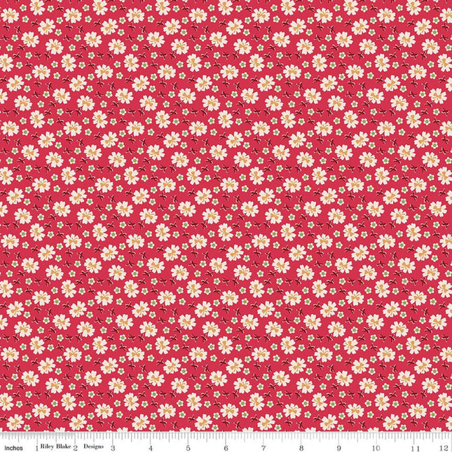 Farmer's Daughter Bows Tea Rose Cotton Fabric