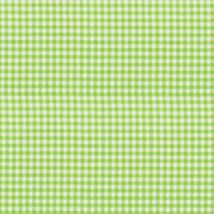 Gingham Plaid Green Flannel Fabric