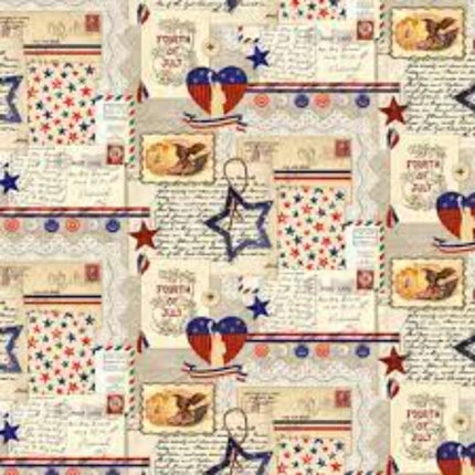 Springs Creative Patriotic Thoughts 100% Cotton Fabric sold by the yard