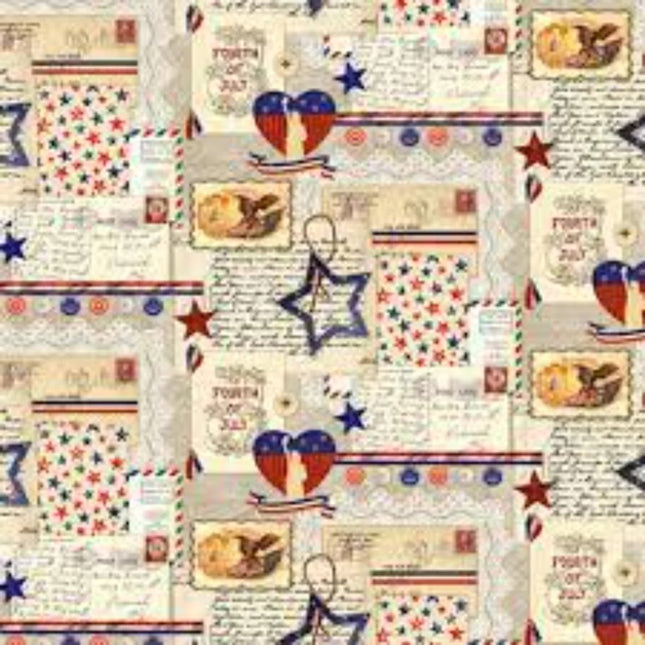 Curtain Valance - Springs Creative Patriotic Thoughts 100% Cotton sold by the yard