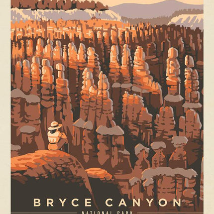 National Parks Bryce Canyon Poster Panel Cotton Fabric