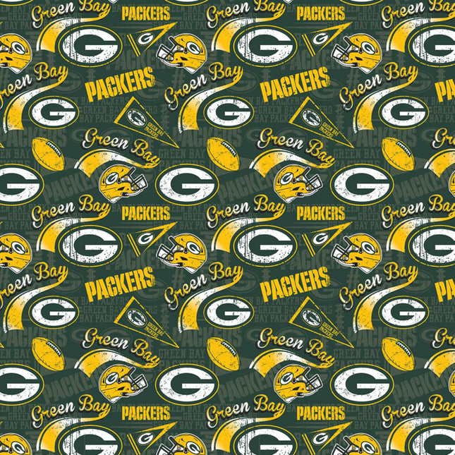 Packers Retro 44" Wide Cotton Fabric