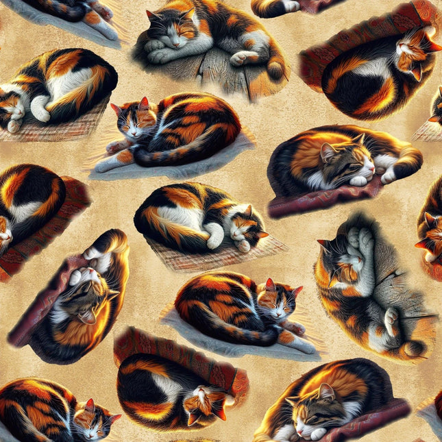 Homestead Heritage Cats Cotton Fabric