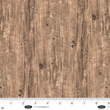 Spurs & Spirit Woodgrain Cotton Fabric