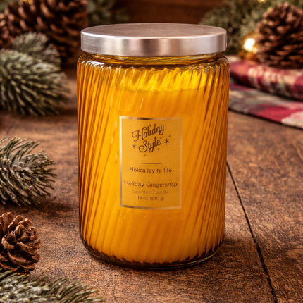 Holiday Style Bring Joy To Life Holiday Gingersnap 18 oz Candle