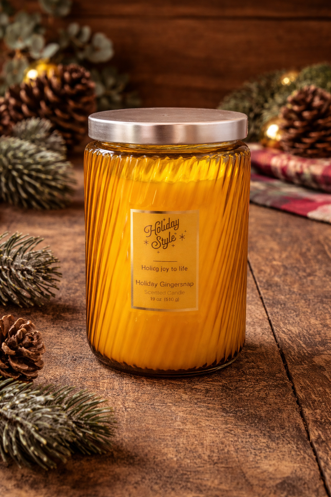 Holiday Style Bring Joy To Life Holiday Gingersnap 18 oz Candle