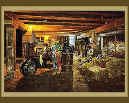 Farm Never to Busy Panel Cotton Fabric