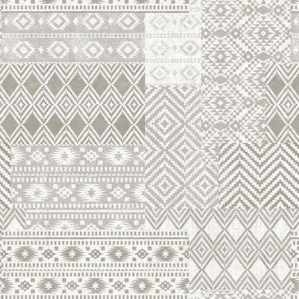 Southwestern Textured Geo Patchwork Flannel Fabric