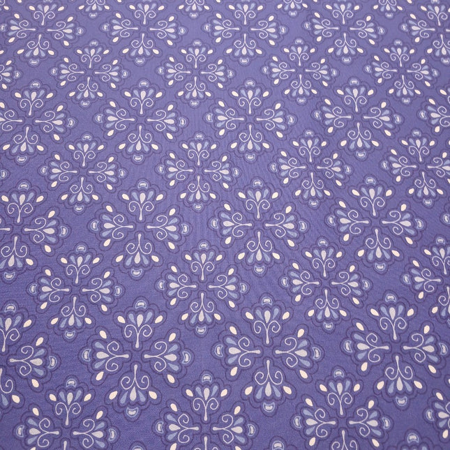 Butterfly Blues Geo Royal Cotton Fabric