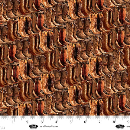 Spurs & Spirit Cowboy Boots Cotton Fabric