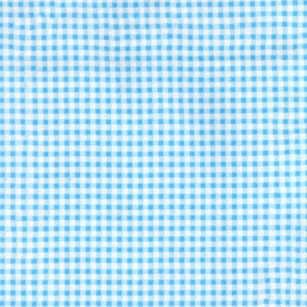 Gingham Plaid Aqua Flannel Fabric