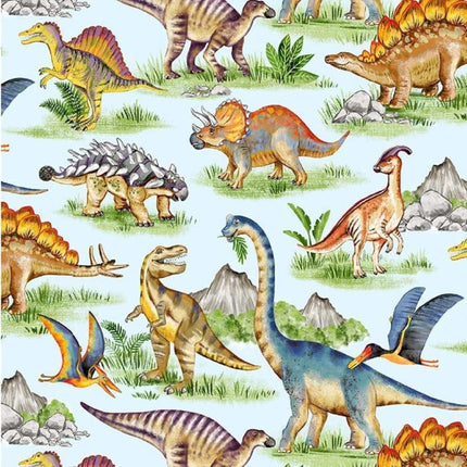 Handmade Placemat Or Table Runner Dinosaur Dino World Blue