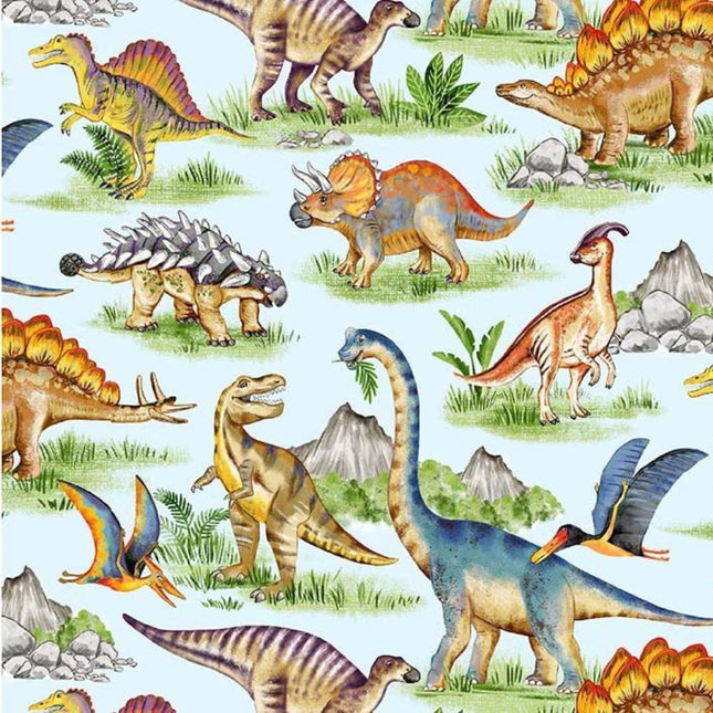 Handmade Placemat Or Table Runner Dinosaur Dino World Blue