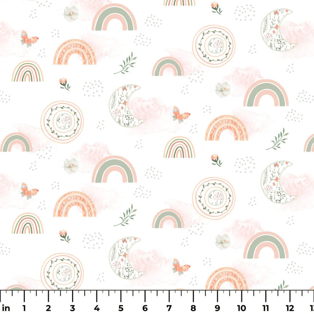 Kate Ward Thacker Moon Beam Garden Flannel Fabric